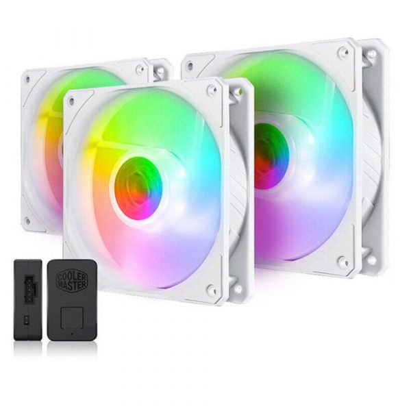 Cooler Master SickleFlow 120 ARGB 3 in 1 White Edition Fans - 120mm